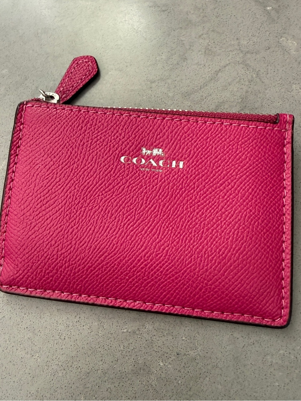 Pink Coach Card Holder/Mini Wallet